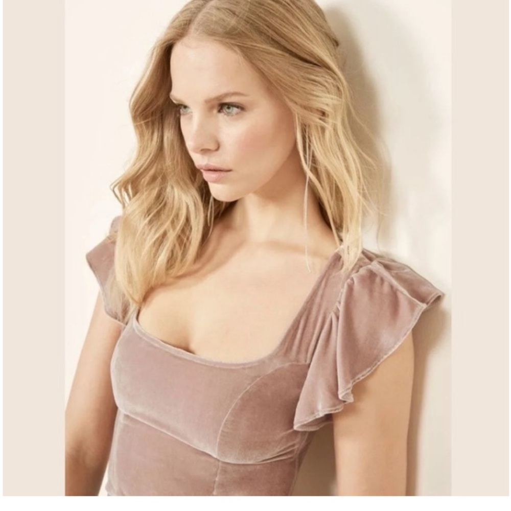 Velvet Reformation Flutter Sleeve Top